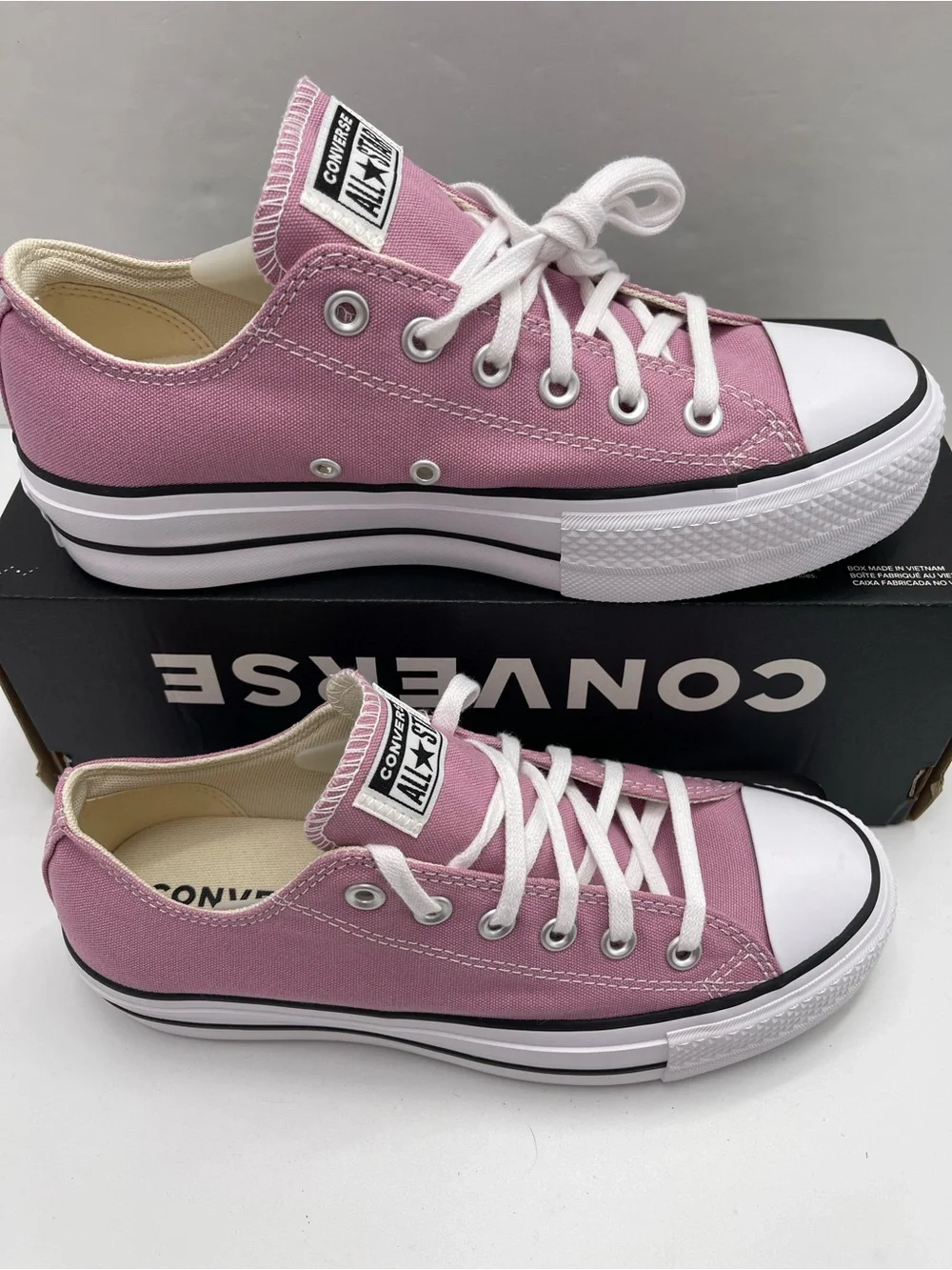 Converse A12960F CTAS LIFT OX CLIFFSIDE ROSE/WHITE/BLACK Platform Sneakers